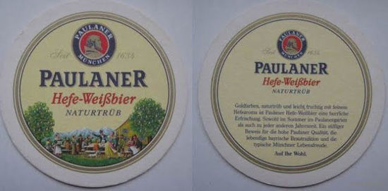 Подставка под пиво  Paulaner /Германия/.