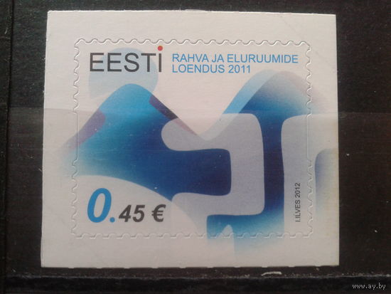 Эстония 2012 Перепись населения** самоклейка