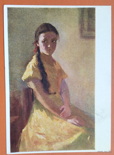 Орлова О. Портрет девушки. 1958 г. Чистая.