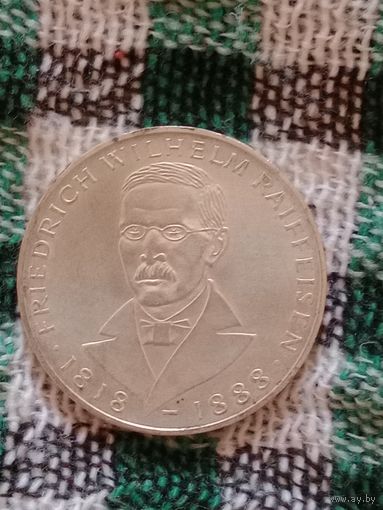 Германия 5 марок серебро 1968 Райффайзен