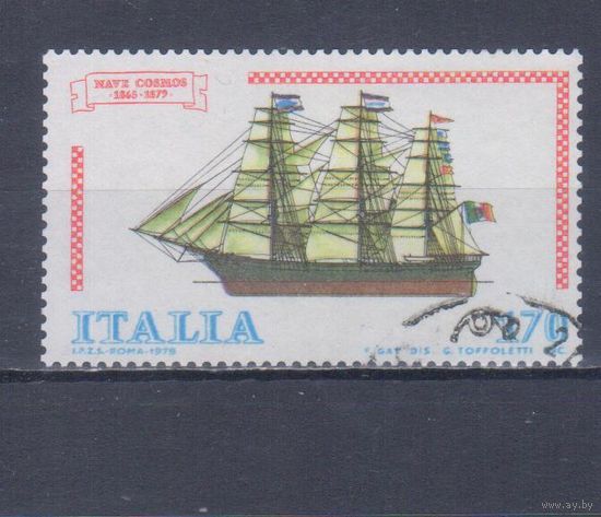 [203] Италия 1977. Корабль.Парусник. Гашеная марка.