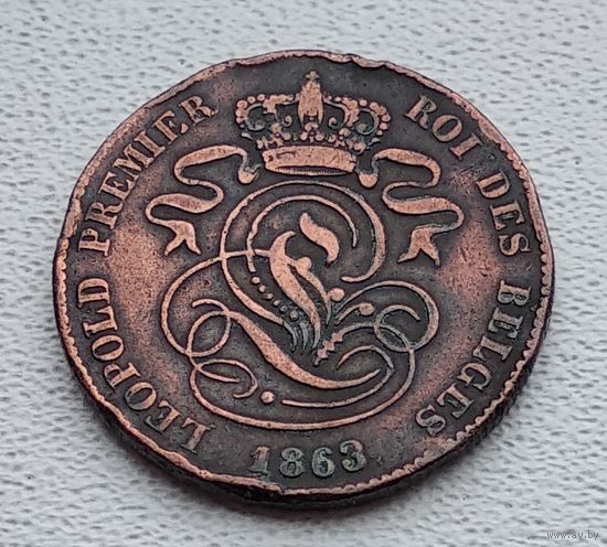 Бельгия 2 сантима, 1863 3-14-36