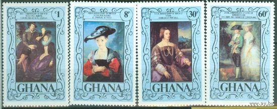 Гана 1977 Michel 710 - 713 (CV 3,5 eur) MNH Искусство Живопись Рубенс ** (РН)