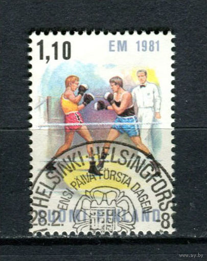 Финляндия - 1981 - Чемпионат Европы по боксу - [Mi. 878] - полная серия - 1 марка. Гашеная.  (Лот 166AZ)