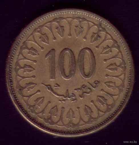 100 миллимов 1997 год Тунис