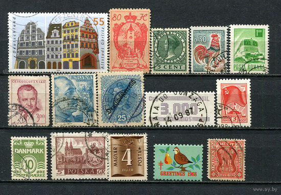 Марки разных стран (1) - 15 марок. Гашеные, MNH, MH.  (Лот 1EQ)-T7P1