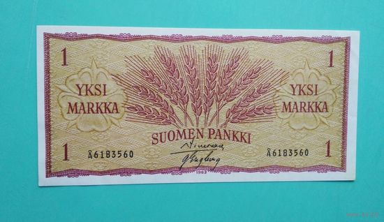 Банкнота 1 марка Финляндия 1963 г.