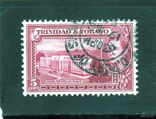 Тринидад и Тобаго.Ми-137.Король Георг VI. Здание главпочтамта и казначейства.1941