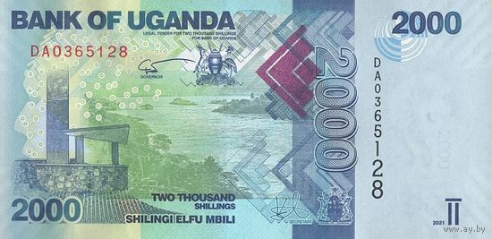 Уганда 2000 шиллингов образца 2021 года UNC p50