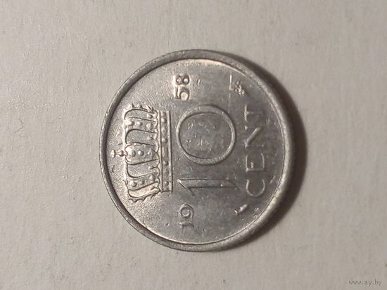 10 цент Нидерланды 1958
