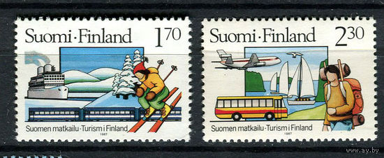 Финляндия - 1987 - Туризм - [Mi. 1011-1012] - полная серия - 2 марки. MNH.