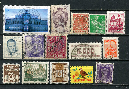 Марки разных стран (2) - 15 марок. Гашеные, MNH, MH.  (Лот 2EQ)-T7P1