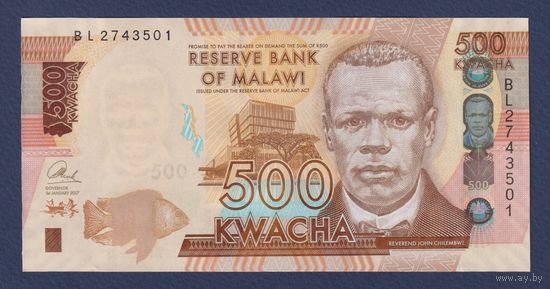 Малави, 500 квача 2017 г., P-66b, UNC-