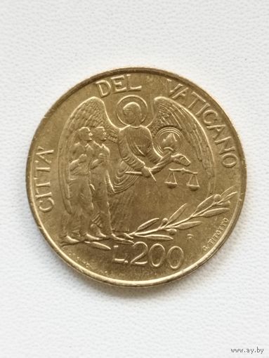 Ватикан 200 лир 1997 год