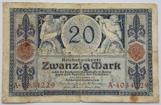 Германия 20 марок  1915