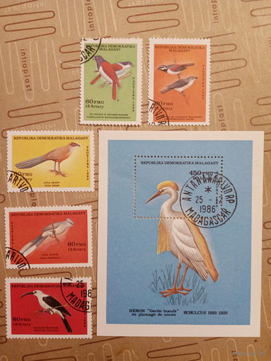 Мадагаскар 1986. Фауна. Птицы
