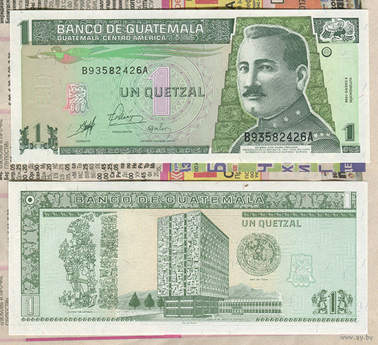 Распродажа коллекции. Гватемала. 1 кетцаль 1998 года (P-99 - 1998-1999 Issue)