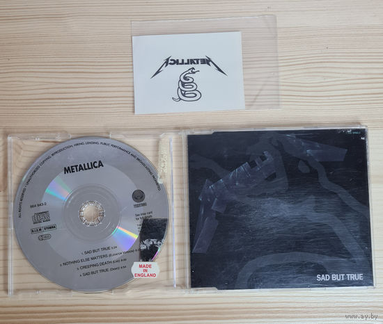 Metallica - Sad But True (CD, Netherlands, 1993, лицензия) Limited Edition Тату в комплекте