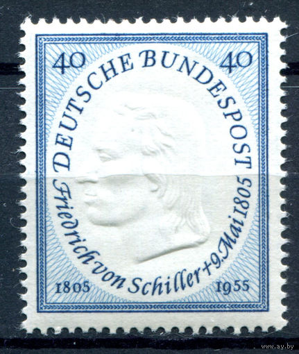 Германия (ФРГ) - 1955г. - Фридрих фон Шиллер, немецкий поэт - полная серия, MNH [Mi 210] - 1 марка