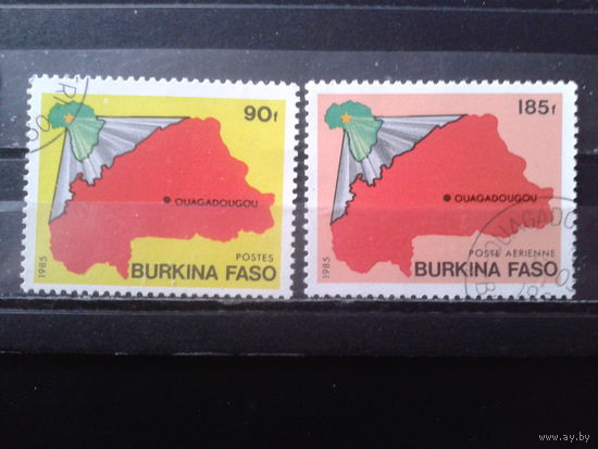 Буркина Фасо 1985 Карта страны Михель-3,0 евро гаш