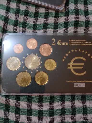 Франция евро набор с юбилейной 2 евро 2005-2008