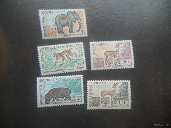 Камерун 1962 Фауна Животные Африки 4 чистых марок