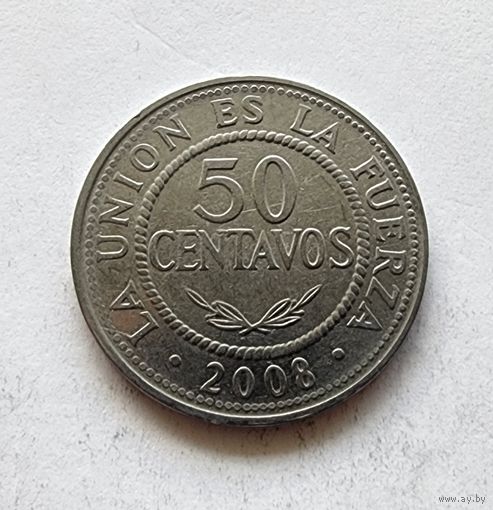 Боливия 50 сентаво, 2008