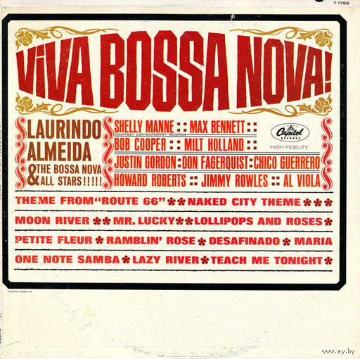 Laurindo Almeida & The Bossa Nova Allstars – Viva Bossa Nova!, LP 1962