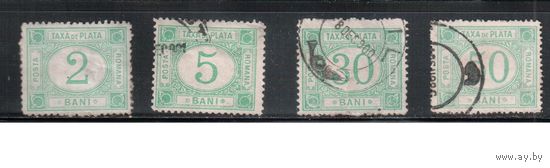 Румыния-1898(Мих.19-23)  гаш.  ,  Стандарт, Доплатные марки, с ВЗ