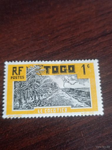 Французский Того 1924 года. Плантация кокосов. 1с
