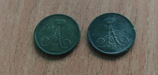 Денежка 1859 и 1860 Варшавский монетный двор