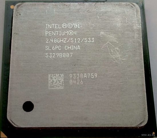 Процессор Socket 478, Intel(R) Pentium(R) 4 Processor 2.40 GHz, 512K Cache, 533 MHz FSB
