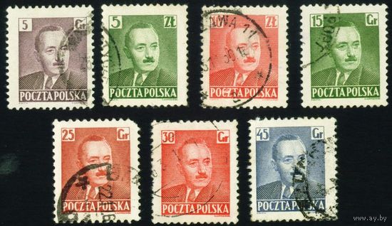 Президент Болеслав Берут Польша 1950 год 7 марок