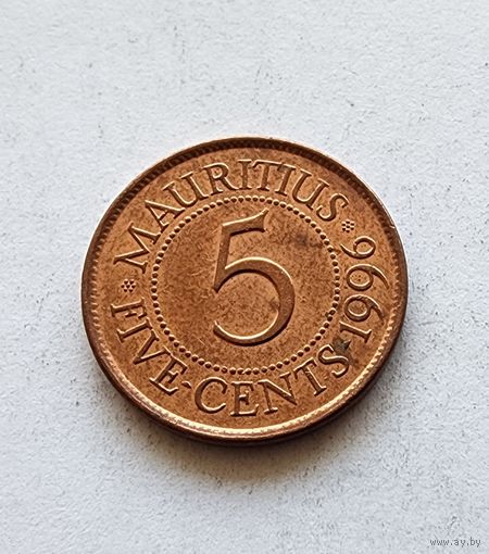 Маврикий 5 центов, 1996