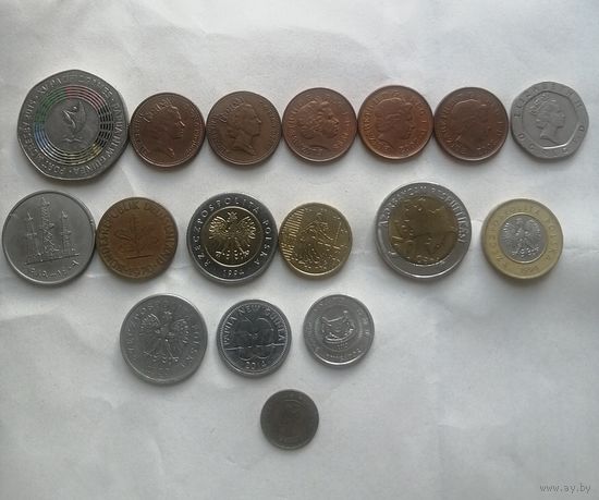 Монеты разных стран одним лотом