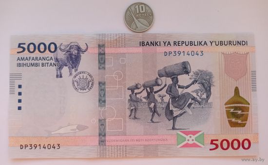 Werty71 Бурунди 5000 франков 2022 UNC банкнота