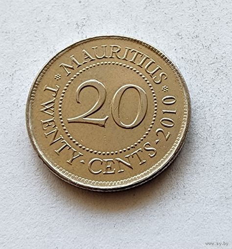 Маврикий 20 центов, 2010
