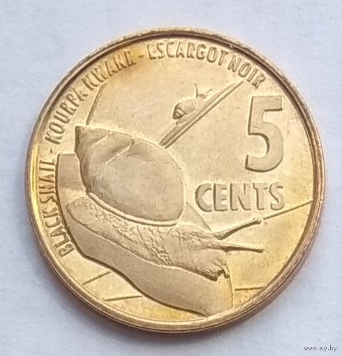 Сейшельские острова (Сейшелы) 5 центов 2016 г. Улитка