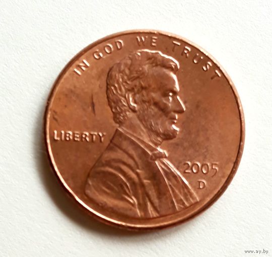 США 1 цент 2005 г. D