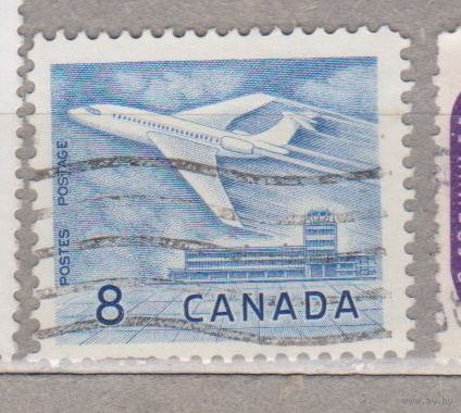 Авиация Самолеты  Авиалайнер и аэропорт Оттавы Канада 1964 год лот 3