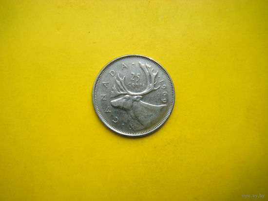 Канада 25 центов 1996г.