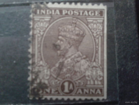 Британская Индия 1934 Король Георг 5  1 анна