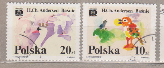 Птицы Фауна Польша 1987 год лот 1076 живопись искусство