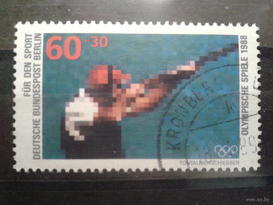 Берлин 1988 Олимпиада Сеул, стрельба Михель-1,8 евро гаш