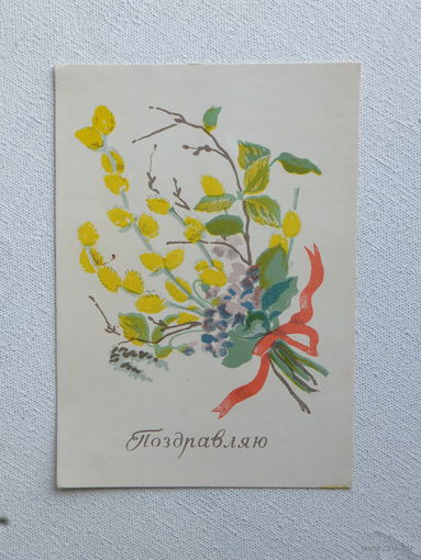 Орлова-Мочалова цветы 1958  10х15 см