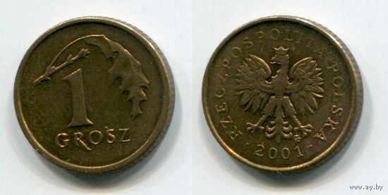 Польша. 1 грош (2001, XF)