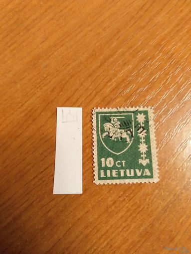 1937 Литва Мих 413 герб Погоня водяной знак нормальный (4-15)