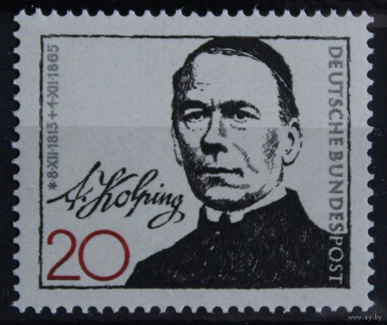 100 лет со дня смерти Адольфа Колпинга, Германия, 1965 год, 1 марка