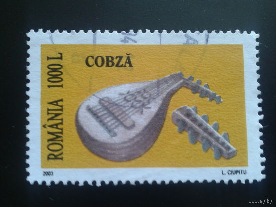 Румыния 2003 кобза, муз. инструмент