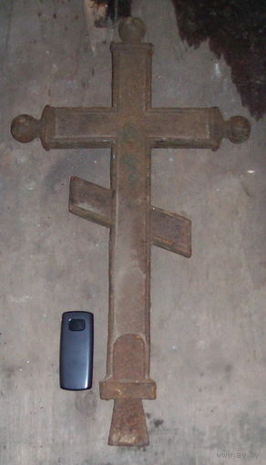 Крест православный большой чугунное литье.